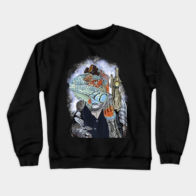 Steam Dragon Sheriff Crewneck Sweatshirt by FelisSimha